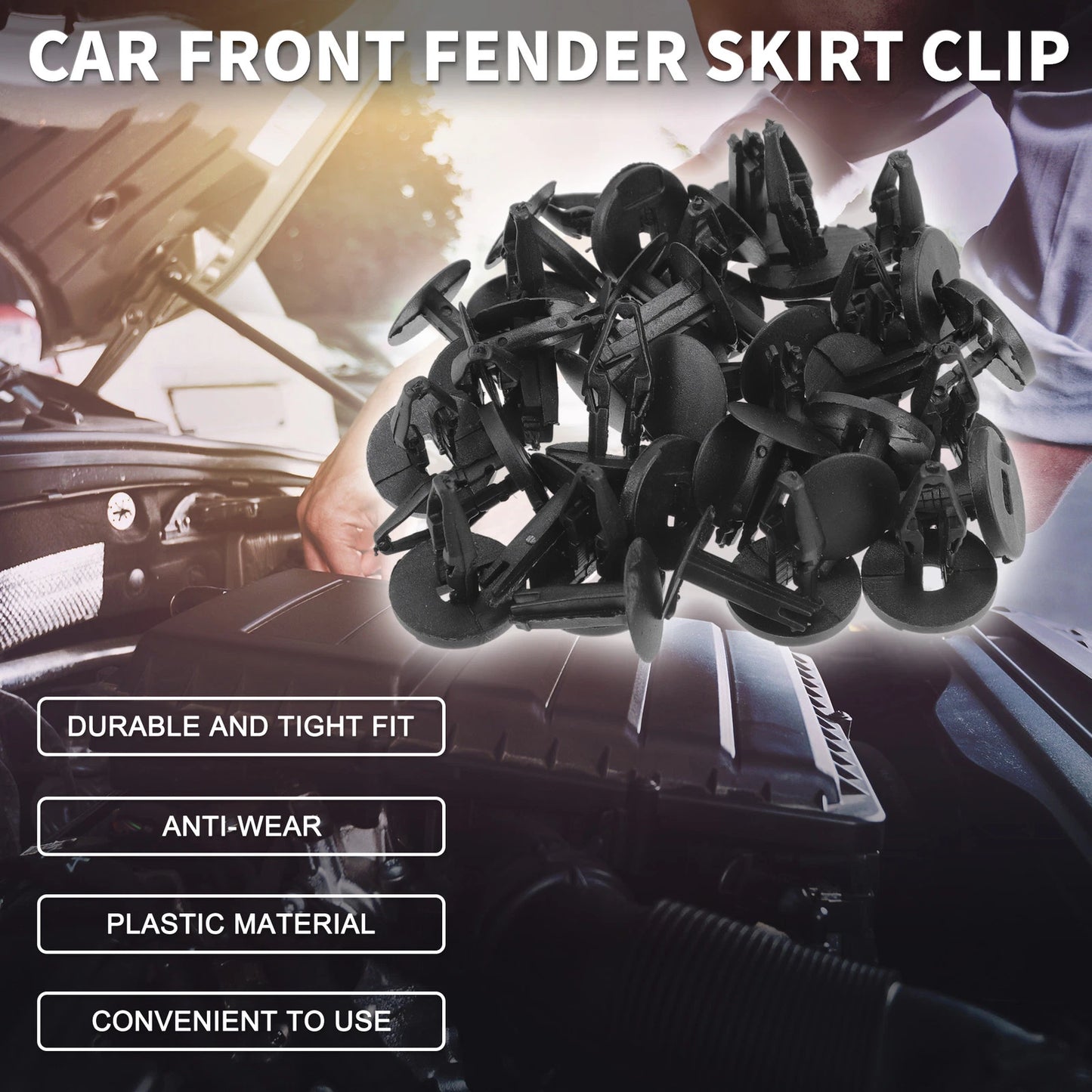Set of 20 Front Fender Skirt Clips for Chevrolet GMC C K Trucks (2007–2008)