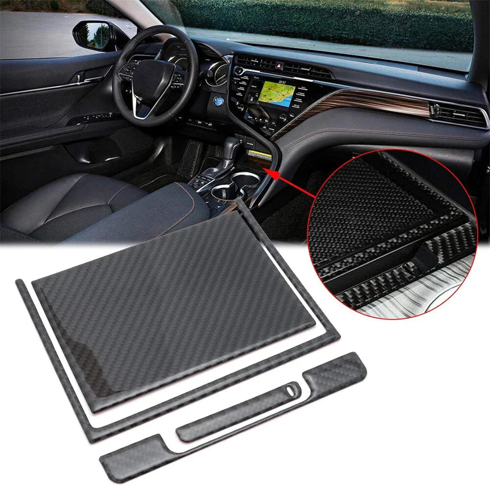 Carbon Fiber Center Console Storage Box Cover for Toyota Camry (2018-2019)
