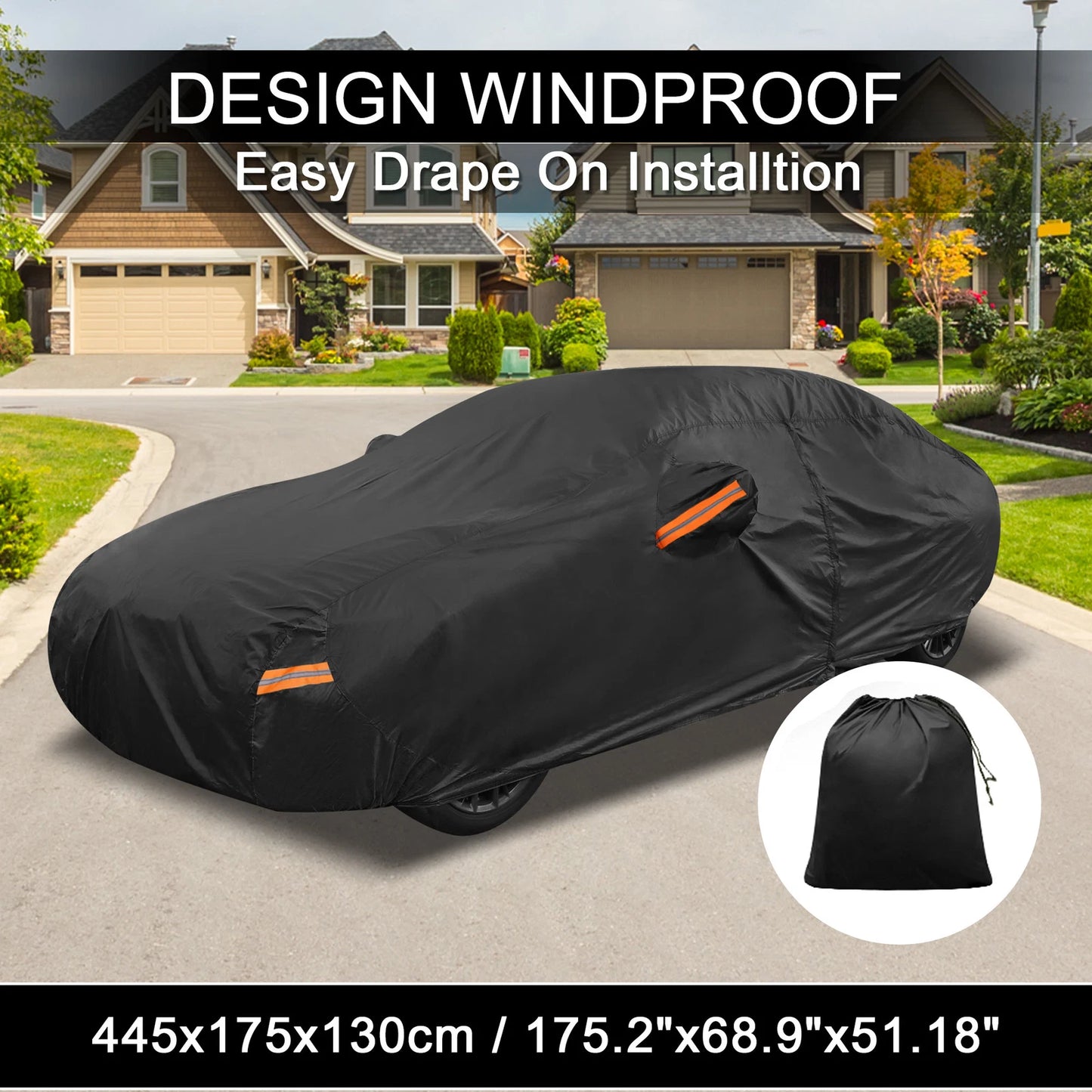 Waterproof Aluminum Film Car Cover for Kia Rio Sedan (2012–2020)