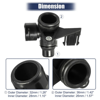 2X Radiator Coolant Hose Flange for Audi A4 (2002–2008)