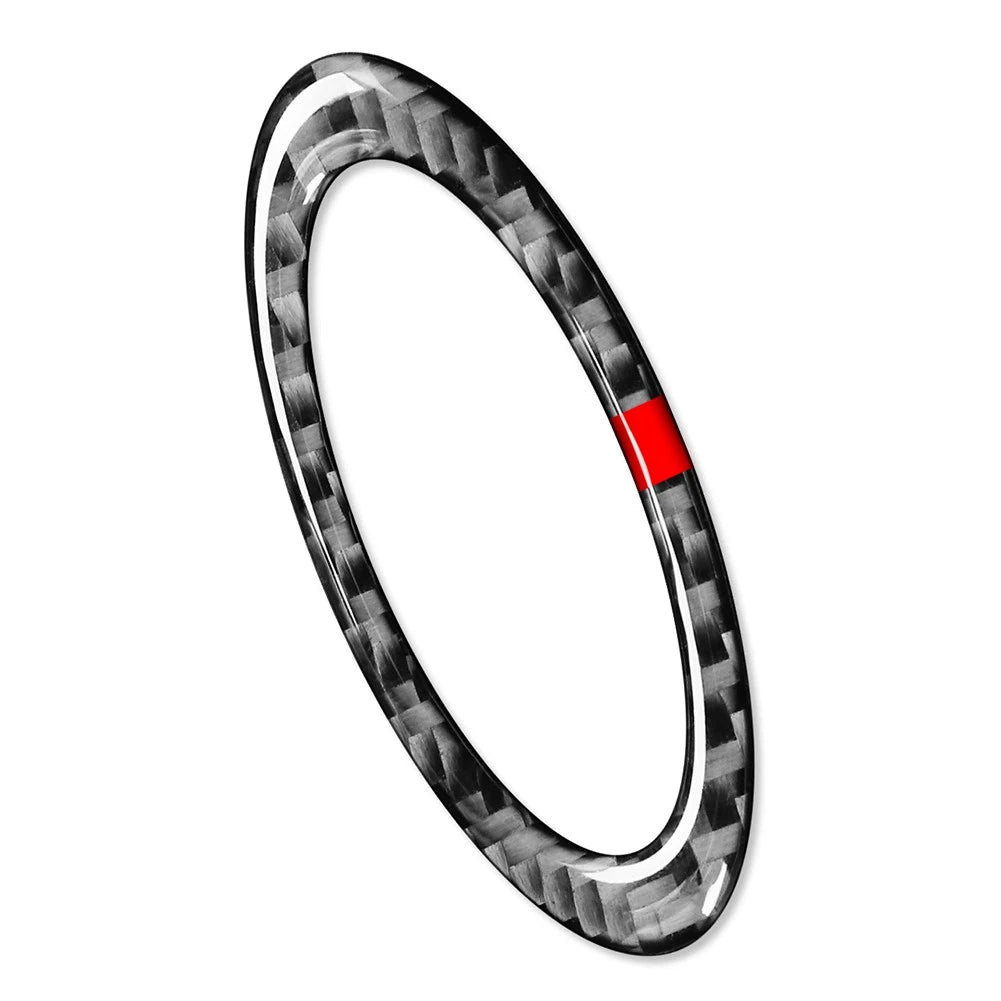 Steering Wheel Center Ring Cover Trim for Ford Mondeo (2013–2019) Black Red Line