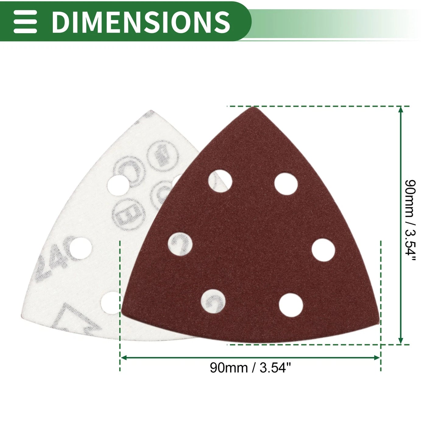 Set of 80 Mouse Sander Sandpaper 90x90mm 240 Grit Hook and Loop Pads