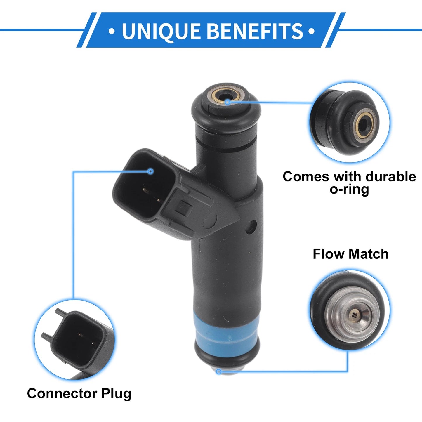 1 Pc Fuel Injector for Ford Taurus 3.0 V6 (2000) No.YF1EG4A