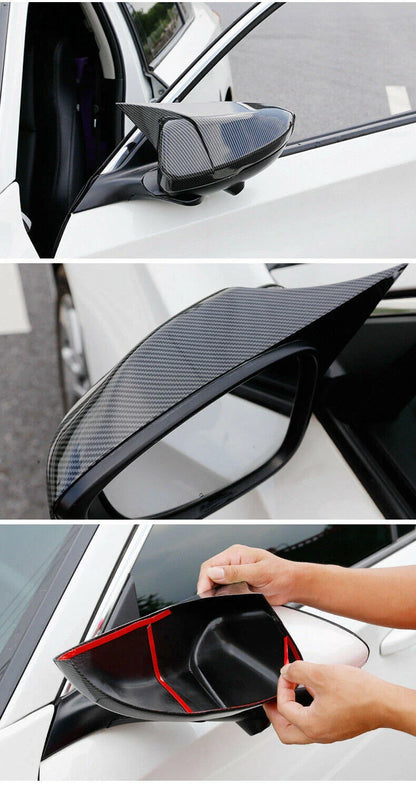 Carbon Fiber Style Side Rearview Mirror Cover Trim for Honda Accord (2018–2020)