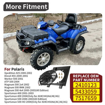 Radiator Cooling Fan for Polaris Sportsman Magnum Xpedition (2000–2023)