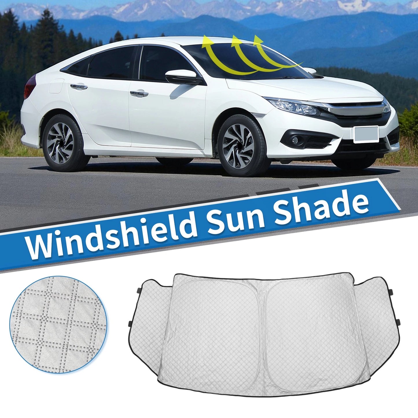 Car Window Cover for Suzuki Spacia MK04 (2013–2020) Aluminum Film Foldable Black