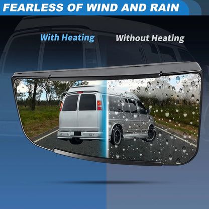 Left Lower Side View Mirror Glass for Chevrolet Express 1500 (2003–2014)