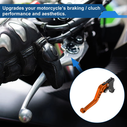 Short Brake Clutch Levers for BMW F650GS (2008–2012) - Orange, 1 Pair