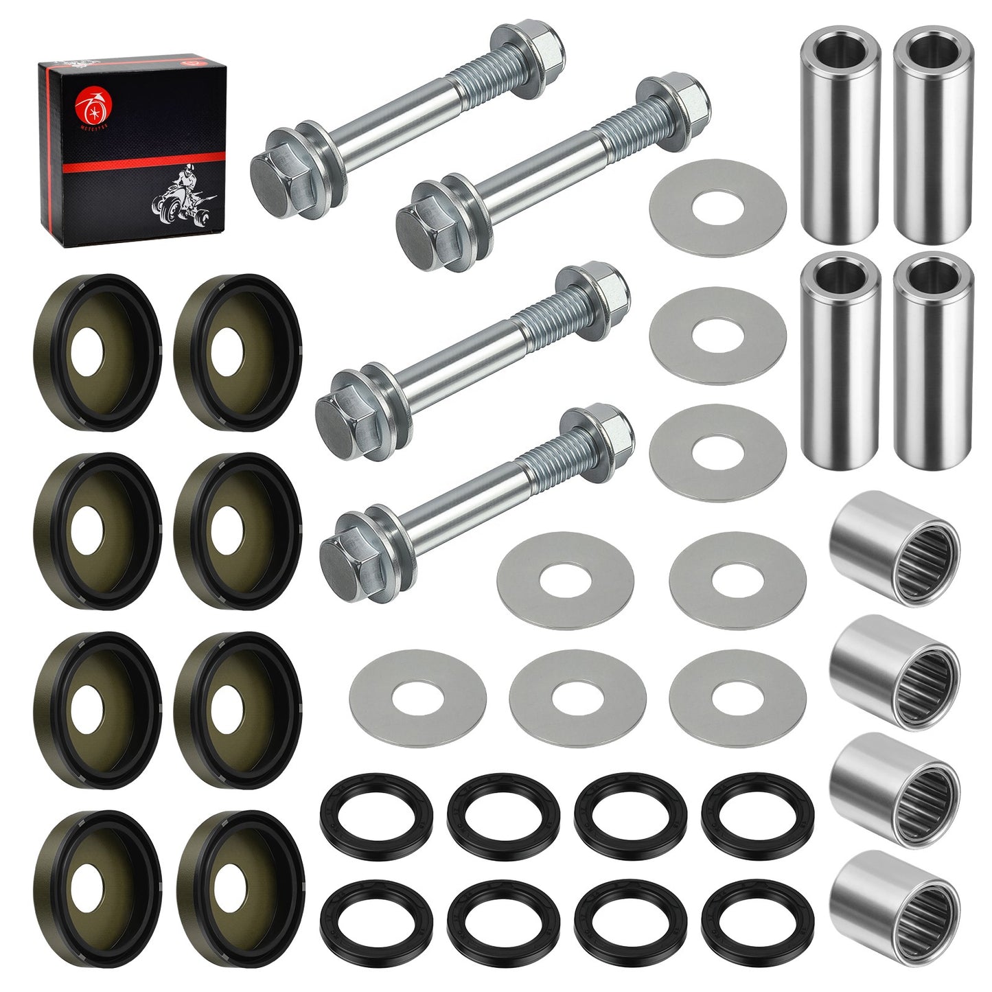 Front Lower A-Arm Bushing Oil Seal and Bolt Kit for Arctic Cat 400 DVX (2004–2008)