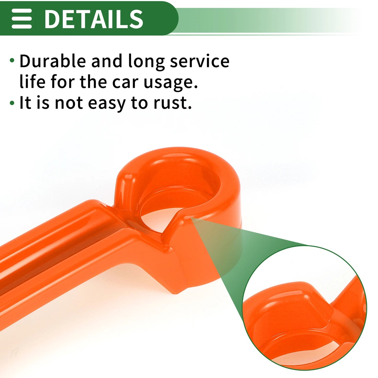 Set of 2 Exterior Door Handle Covers for Jeep Wrangler JK (2007–2017) ABS Orange
