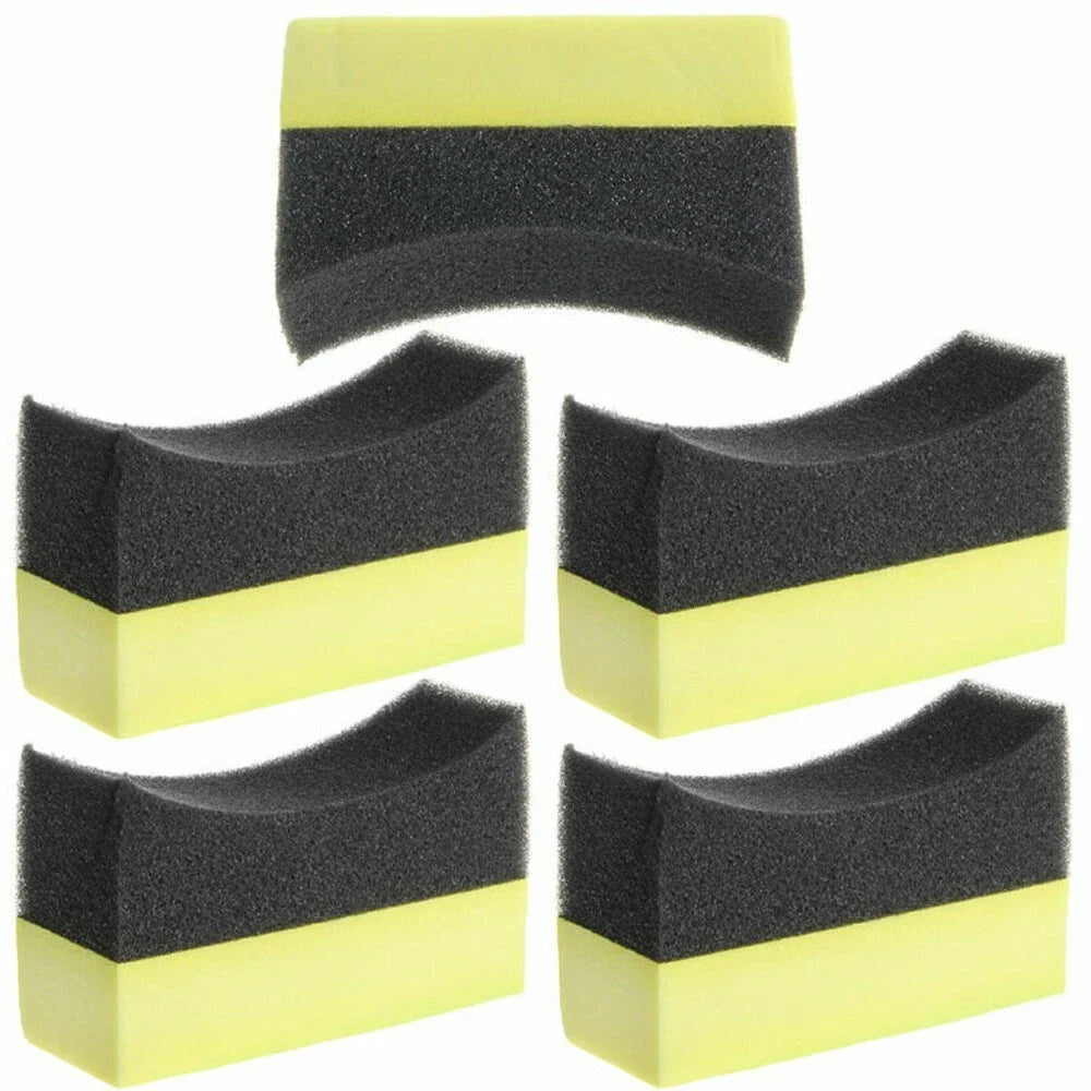 10x Tyre Tire Dressing Applicator Curved Foam Sponge Pad for Car