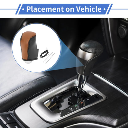 Gear Shift Knob Cover for Mazda 3 (2014–2018) Black Faux Leather
