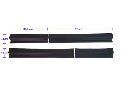 4 x Matte Black Sill Scuff Plates for Isuzu D-Max Crew Cab (2020-2022)