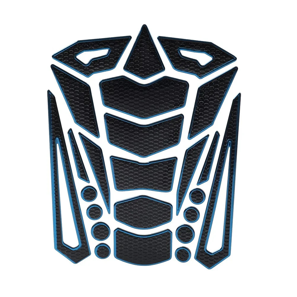 Blue Motorcycle Oil Fuel Tank Pad Cover Guard Protector Decal Sticker