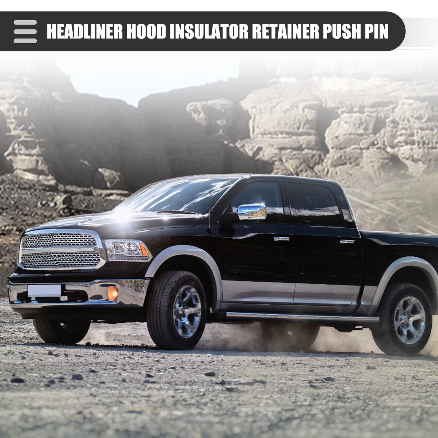 50 Pcs Headliner Hood Insulator Retainer Push Pin Clip for Dodge (No. 6504135)