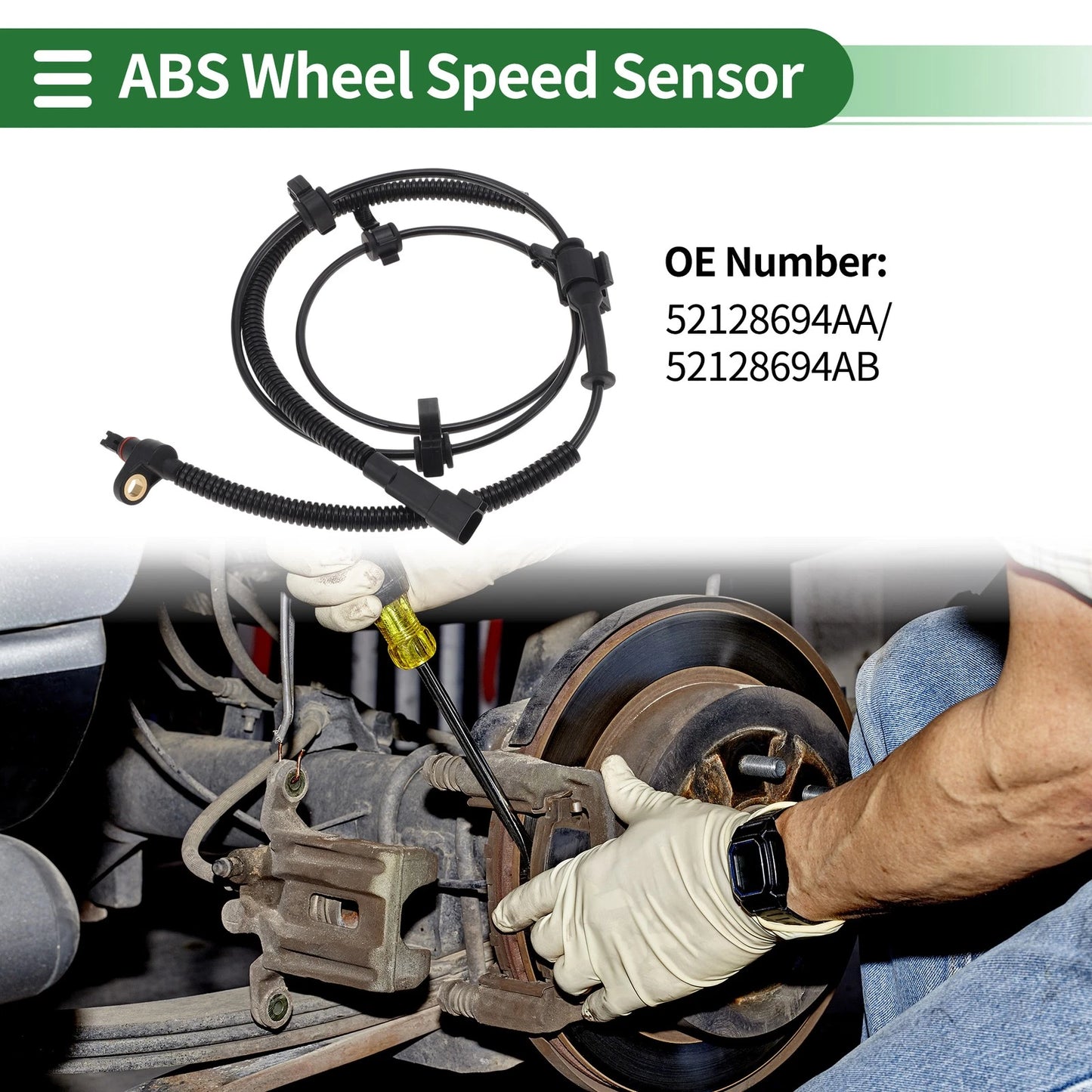 ABS Wheel Speed Sensor No. 52128694AA for Jeep Liberty (2002–2007)