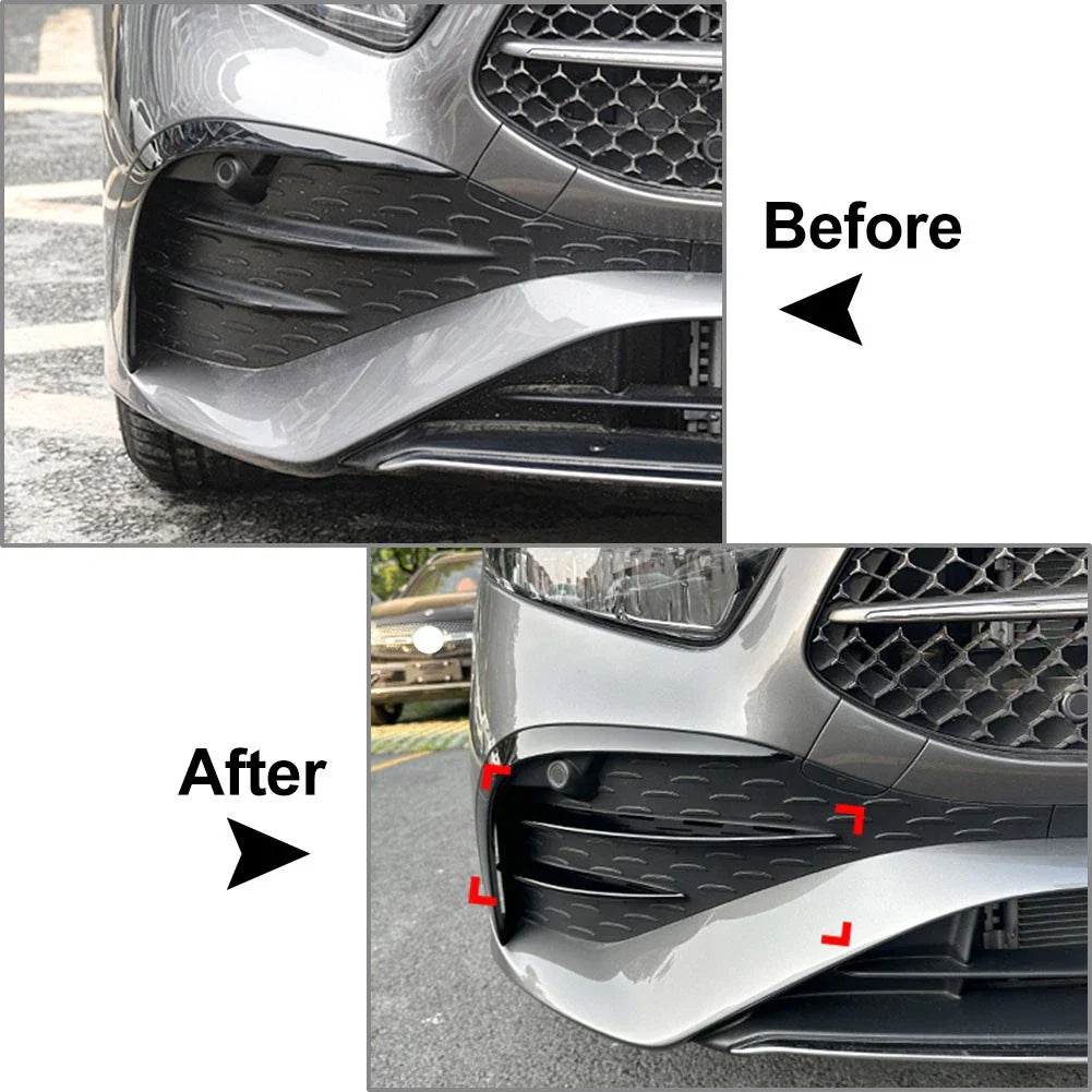 Fog Light Strips Grille Cover Trim Chrome for Mercedes Benz A Class (2023)