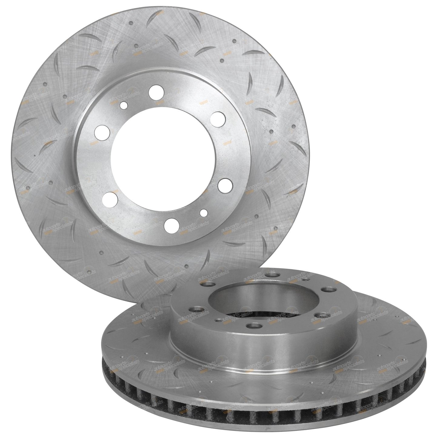 Front Slotted & Drilled Brake Disc Rotor Set for Hilux (2008–2016)