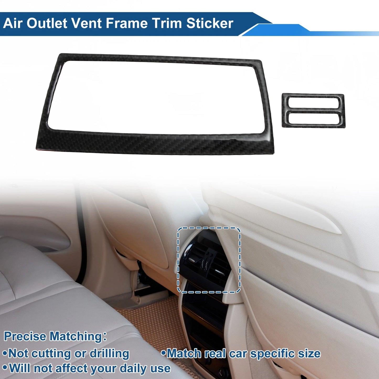 Set of 1 Air Condition Outlet Vent Trim Cover Frame for BMW X5 E70 (2007–2013)
