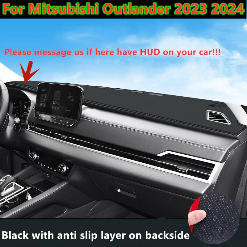 Leather Dashboard Cover Dash Protector Mat for Mitsubishi Outlander (2023–2024)