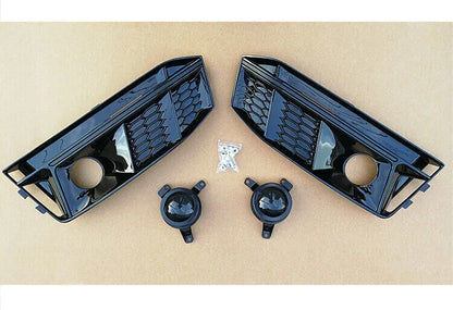 Front Bumper Fog Light Grille Lamp Cover for Audi A4 B9 S-Line (2017–2019)