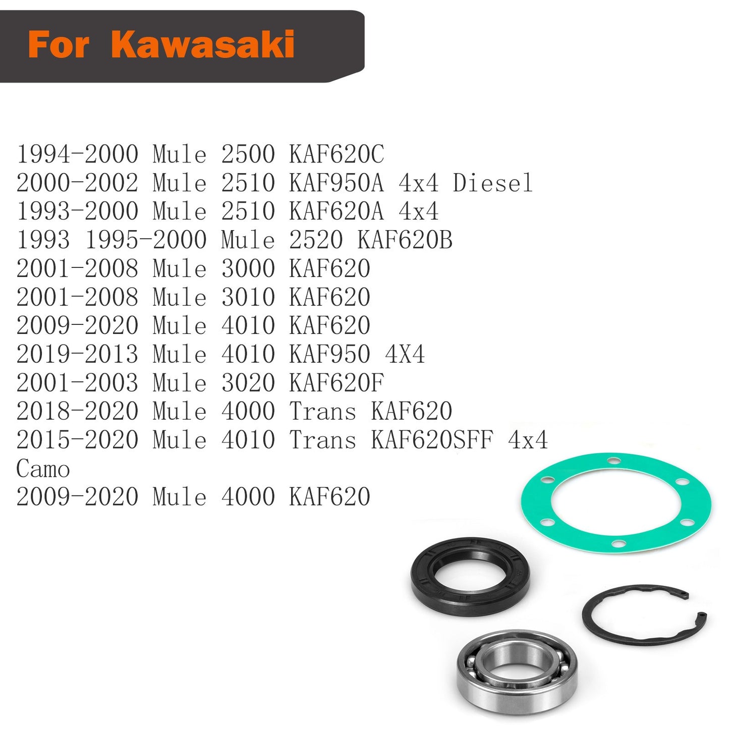 Rear Axle Bearing Seal for Kawasaki Mule 2510 2520 4000 4010 (1998–2008)