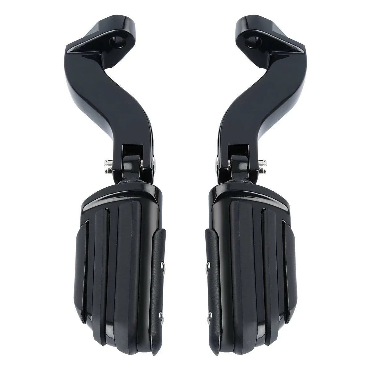 Black Rear Passenger Foot Pegs for Harley Road Street Glide (1993-2020)