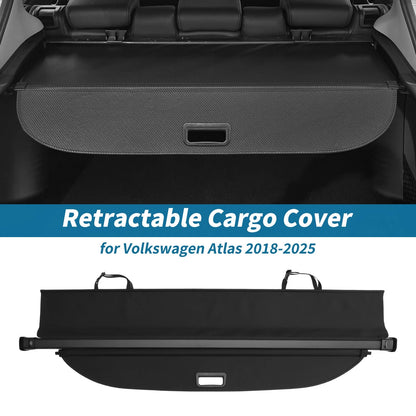 Retractable Cargo Cover for Volkswagen Atlas (2018–2025) Black