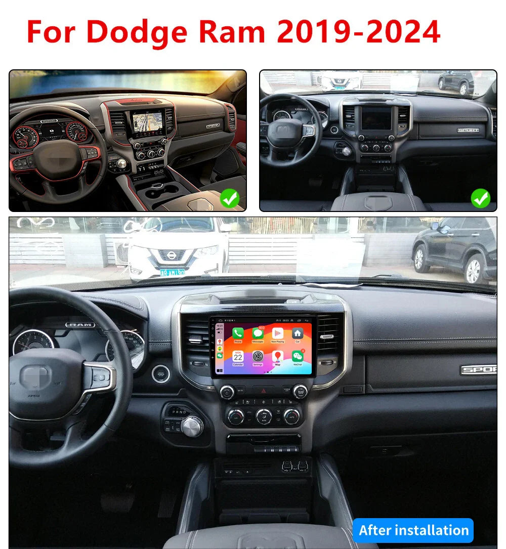 9'' Android 13 Wireless Carplay for Dodge Ram (2019-2024)