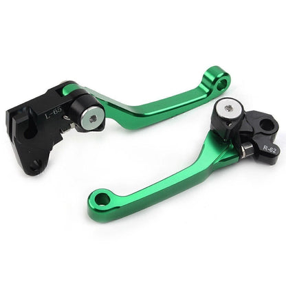 Pivot Brake Clutch Levers Set of 2 Green for Yamaha WR 250F WR 450F (2001–2016)