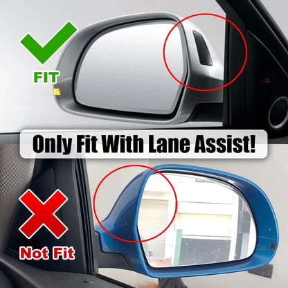 Black RearviewSide Mirror Cap Covers for Audi A4/S4 (2010-2016)