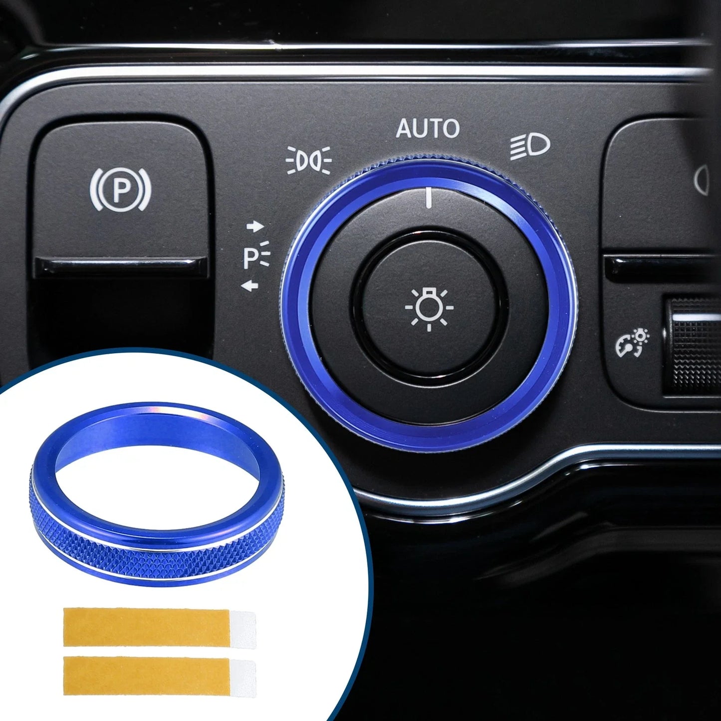 Headlight Switch Knob Cover Trim for Mercedes-Benz A-Class (2019-2023) Blue