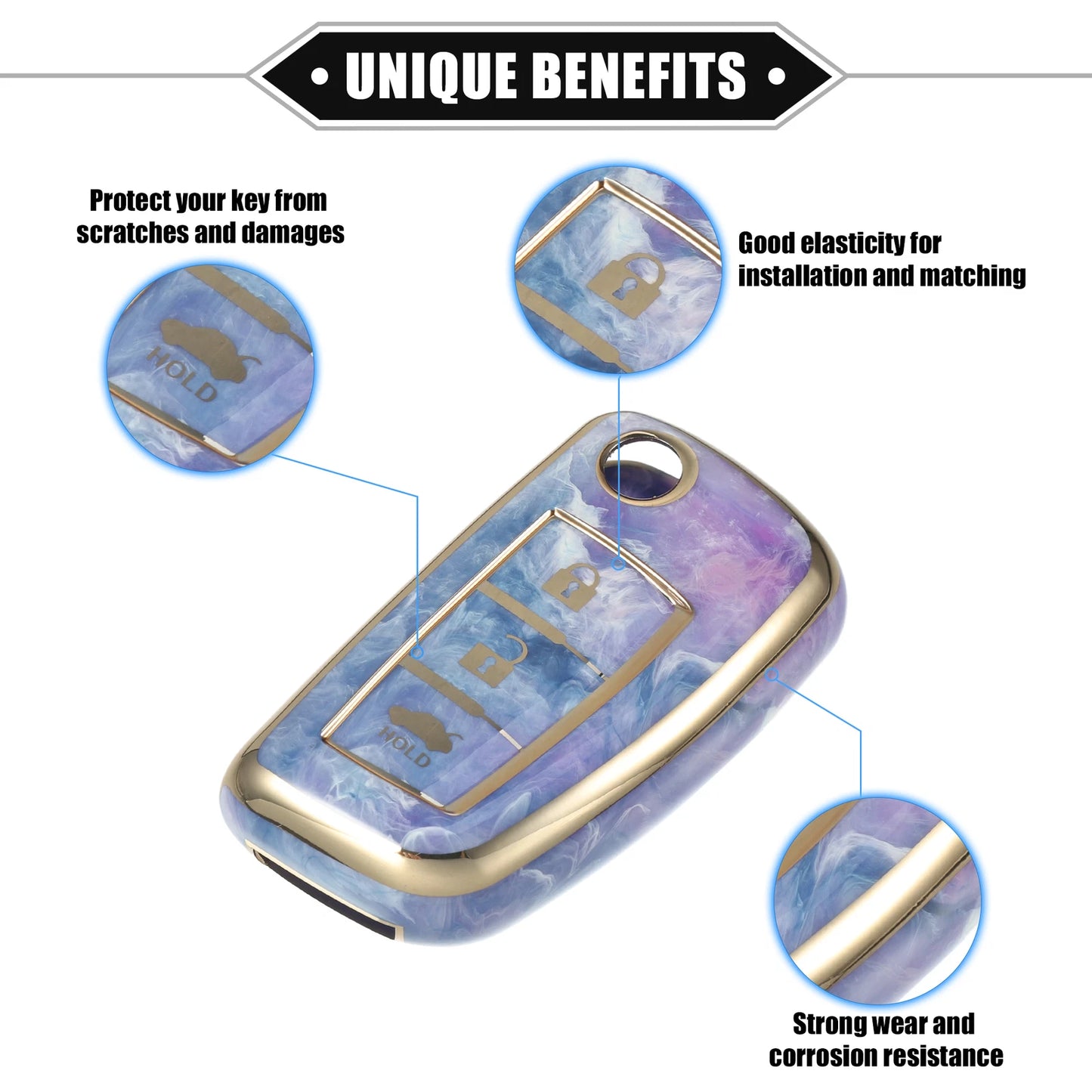 3 Button Smart Key Fob Case Cover for Nissan Rogue Frontier (2014–2023)