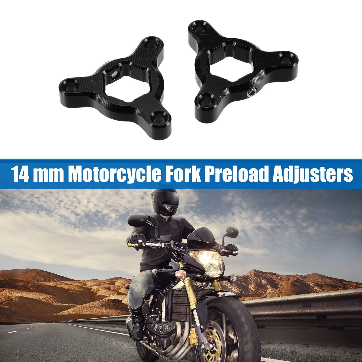 2pcs Fork Preload Adjusters for Motorcycle (Universal)