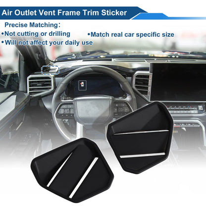 Air Condition Outlet Vent Trim Cover Frame for Toyota Tundra (2022–2023) Matte Black