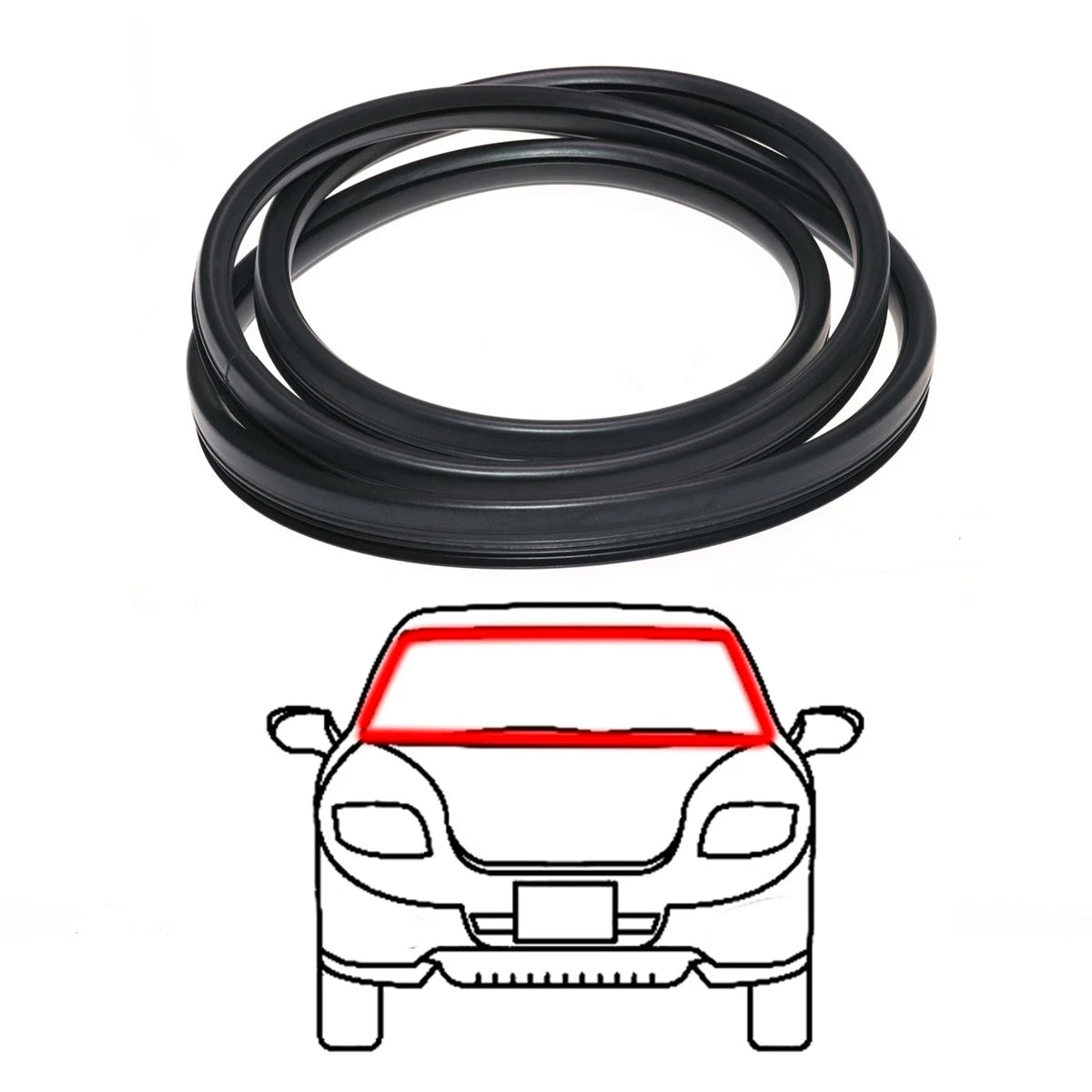 Front Windshield Weatherstrip Seal for Suzuki Samurai (1986–1995)