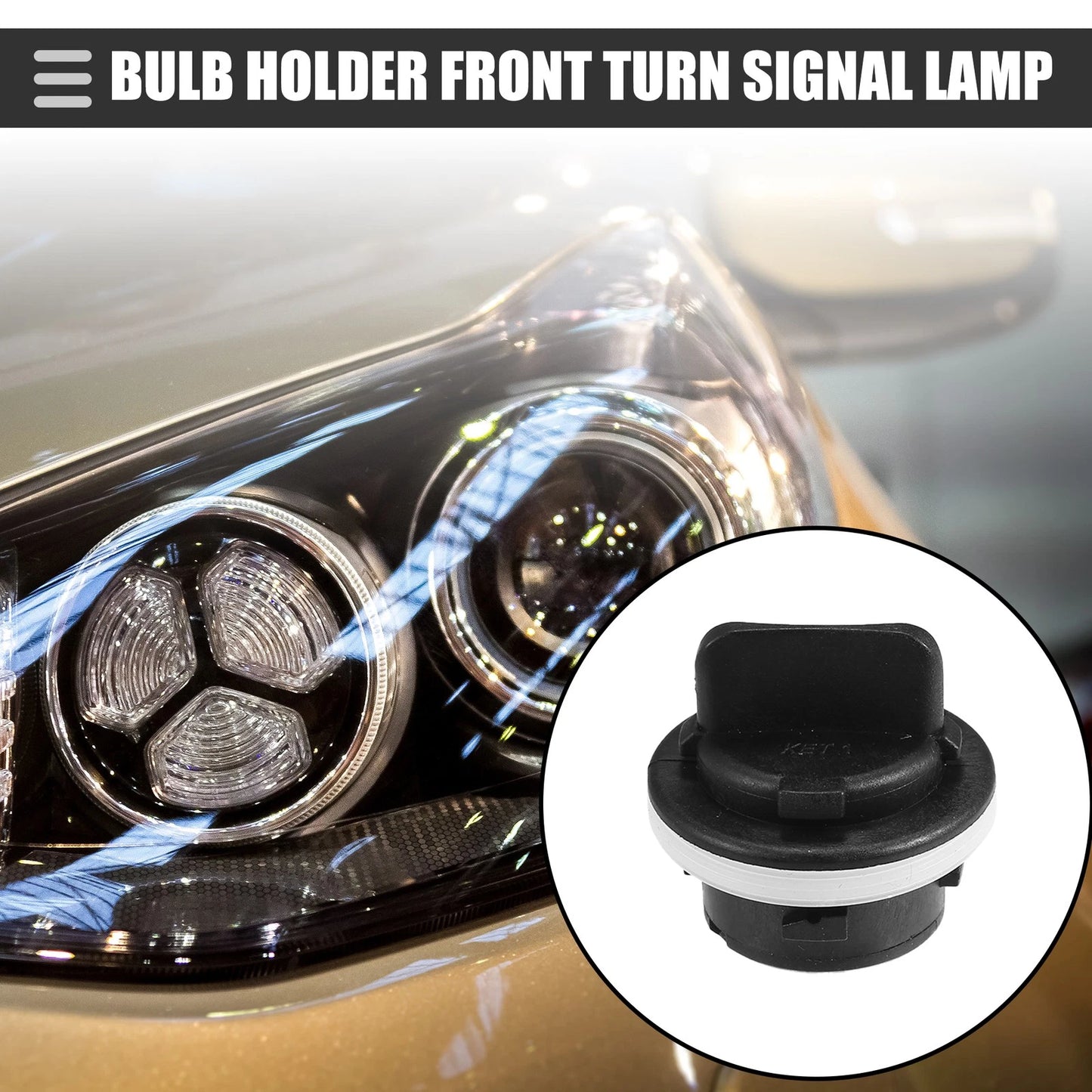 License Plate Light Socket for Hyundai Tucson (2014–2017) 92166-3K000 Black