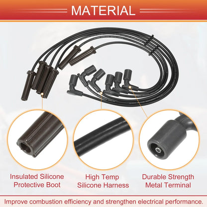 6 x Spark Plug Wire Ignition Coil Cables for Chevrolet Equinox (2005-2009)