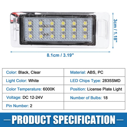 White LED License Plate Light Assembly for Chevy