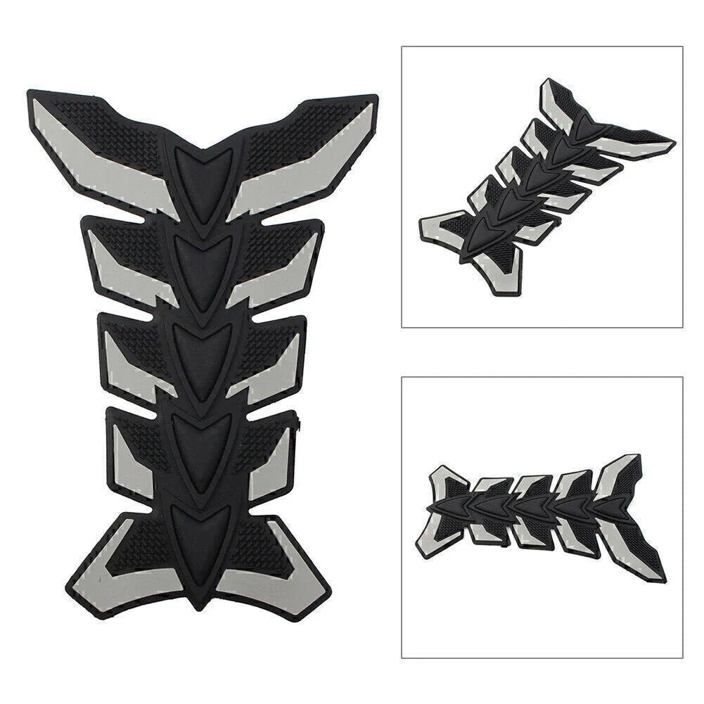 3D Fish Bone Gas Fuel Oil Tank Pad Decal Sticker for Universal Motorbike