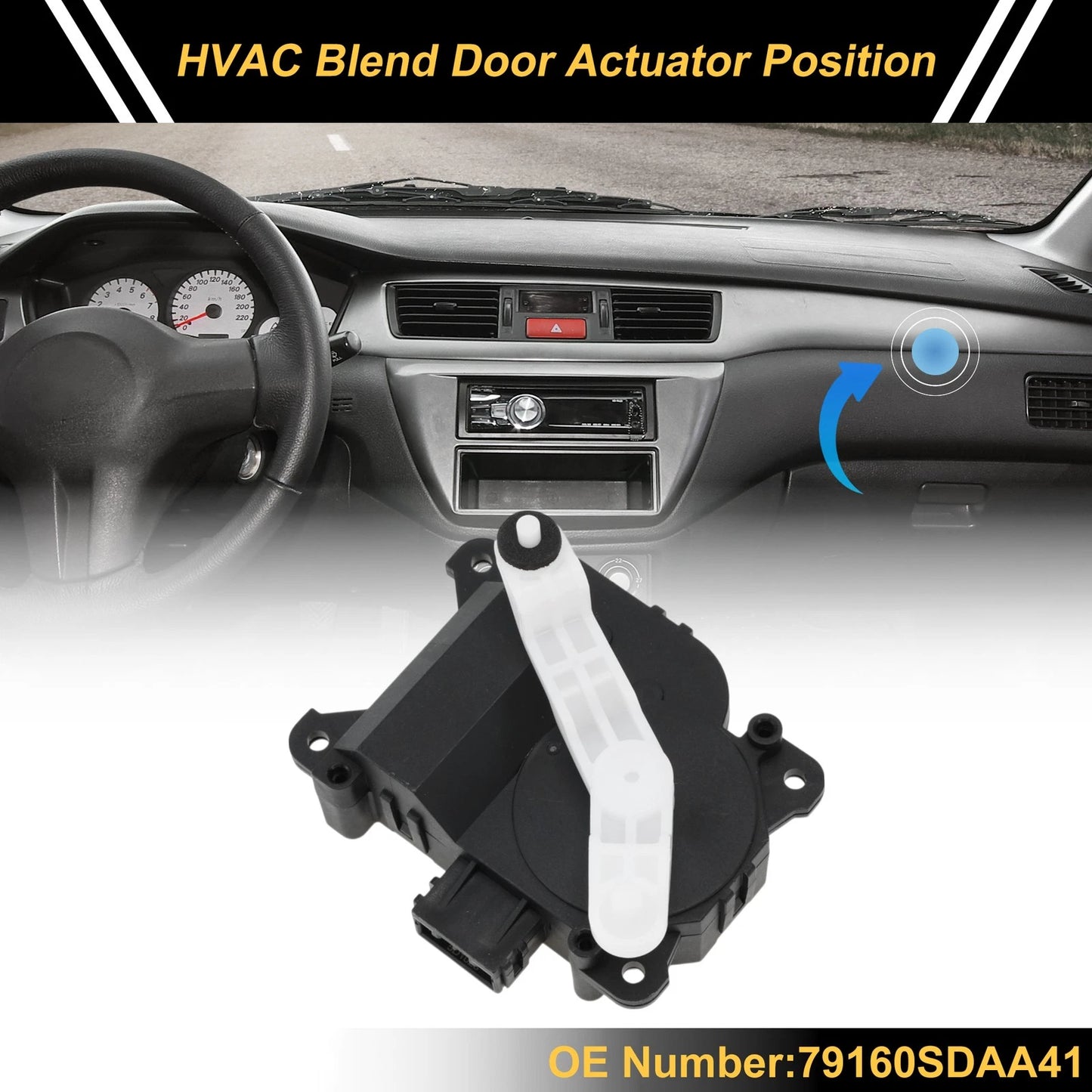 HVAC Heater Blend Door Actuator for Honda Accord (2003–2008) No. 79160SDAA41