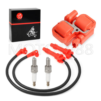 Ignition Coil & Spark Plug Set for Polaris Ranger XP Crew 900 1000