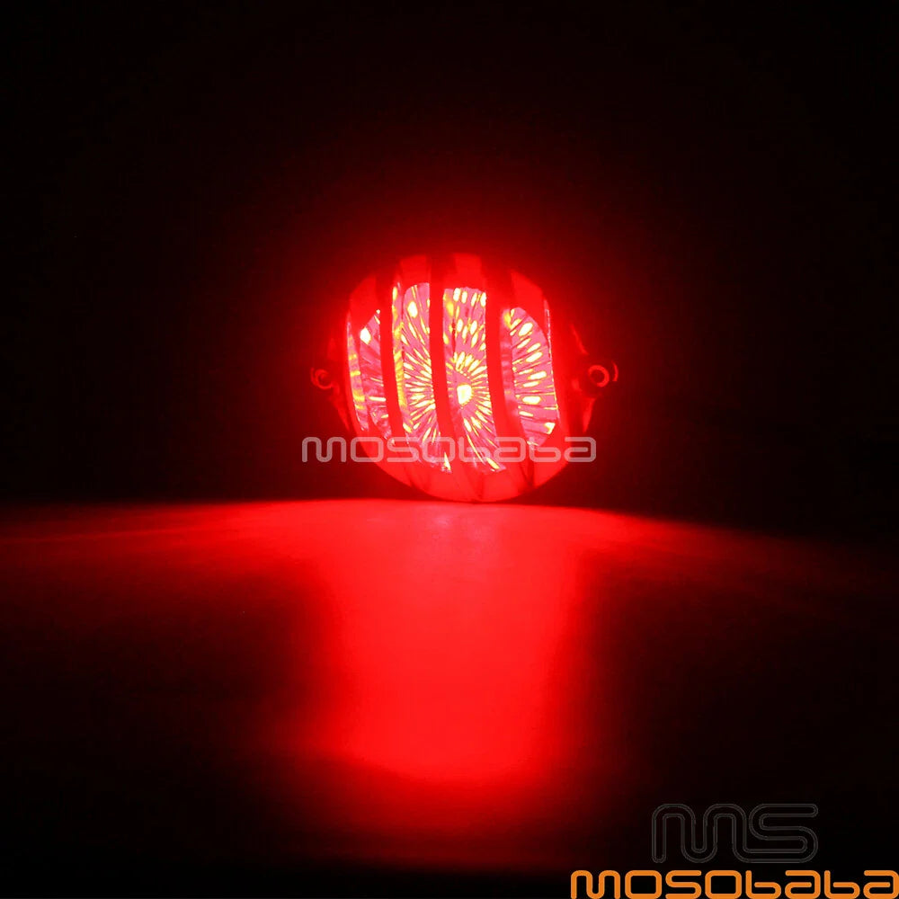 Finned Grill Tail Light for Harley, Honda, Yamaha, Suzuki, Kawasaki