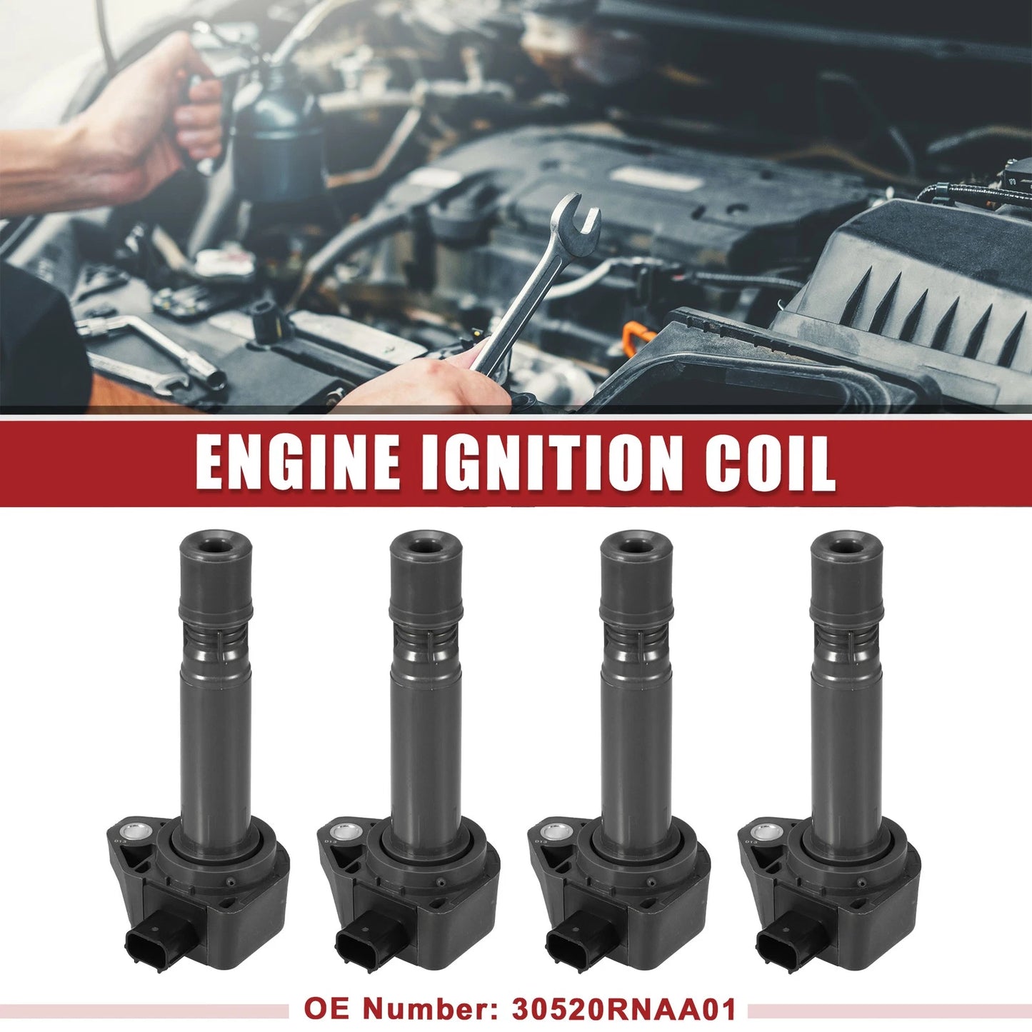 4X Ignition Coil Pack for Honda Civic (2006–2011)