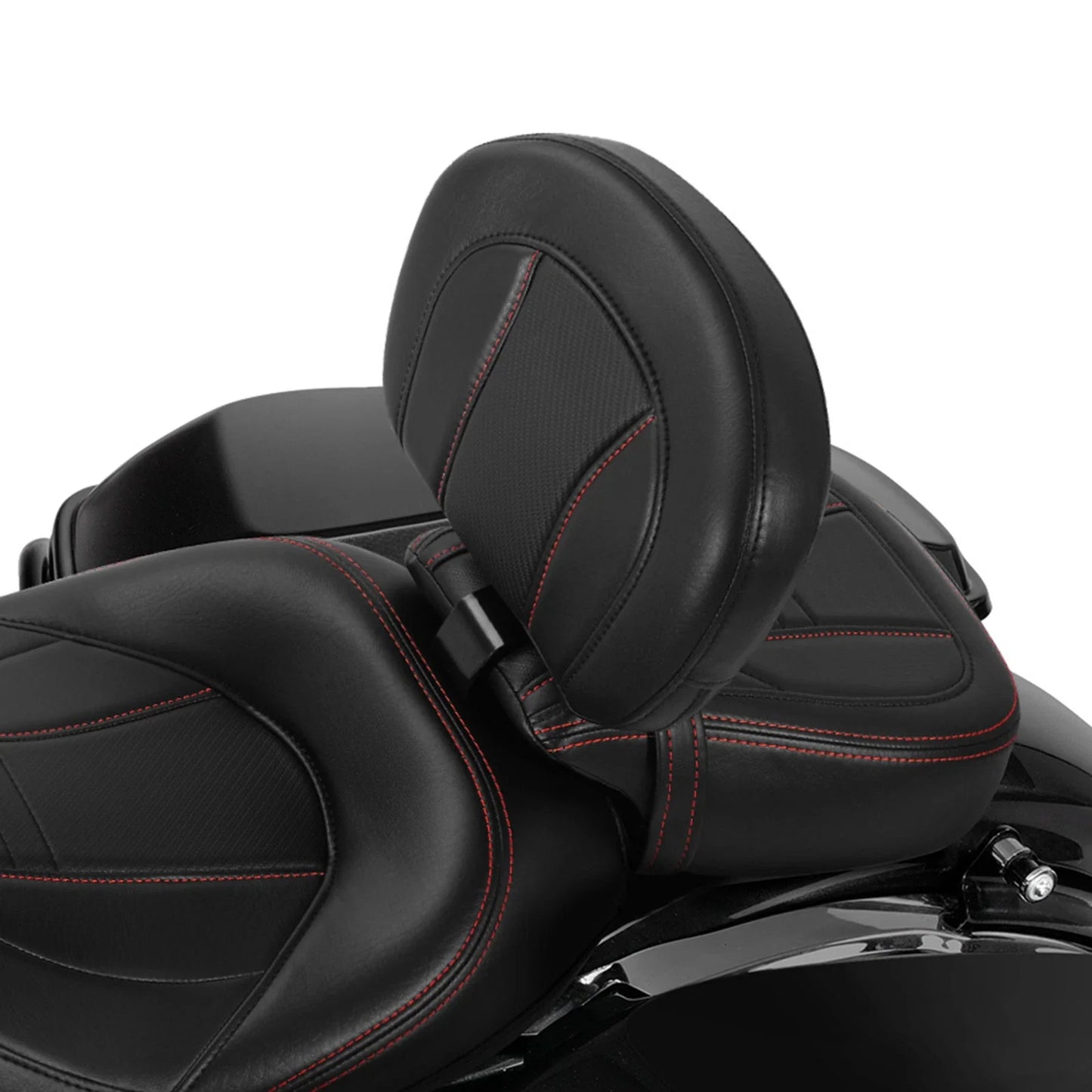 Black Front Rider Backrest for Harley Touring Road King Glide (2009-2023)