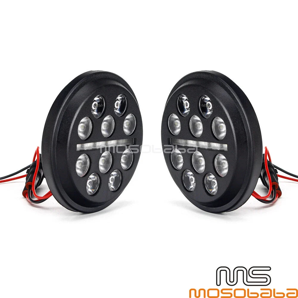 4.5" LED Fog Lights for Harley Dyna Sportster Softail Touring Forty Eight (2006-2023)