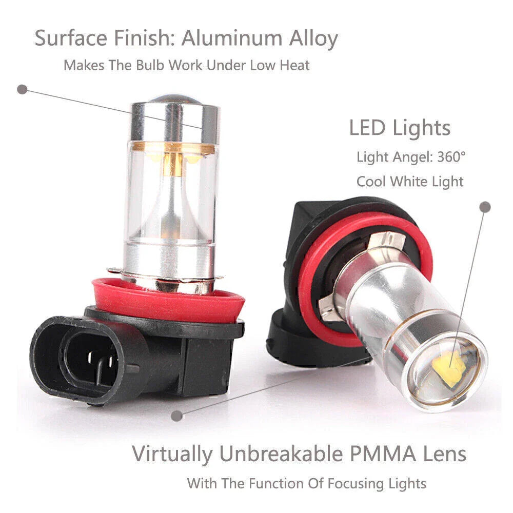 H11 30W LED White Fog Light Bulb for Car - Driving Light