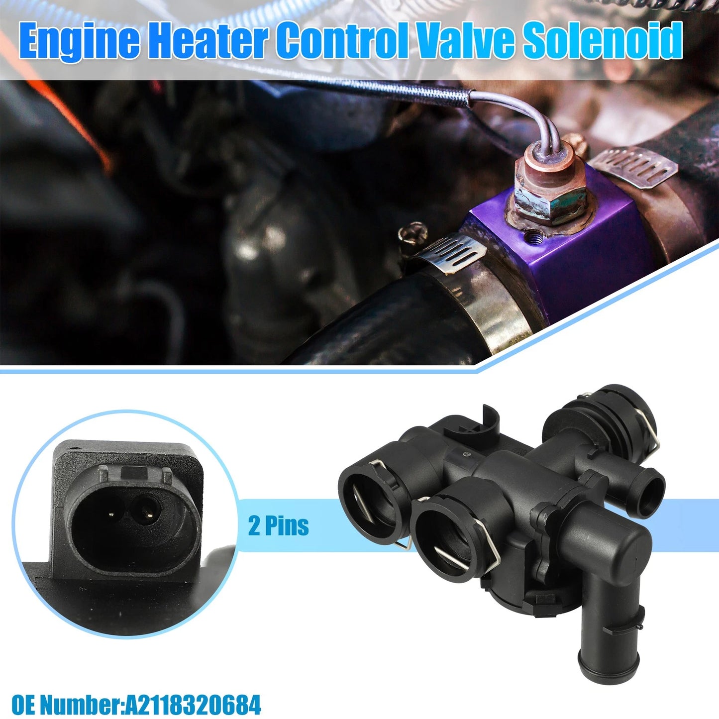 Engine Heater Control Valve Solenoid for Mercedes-Benz CLS550 (2007–2011)
