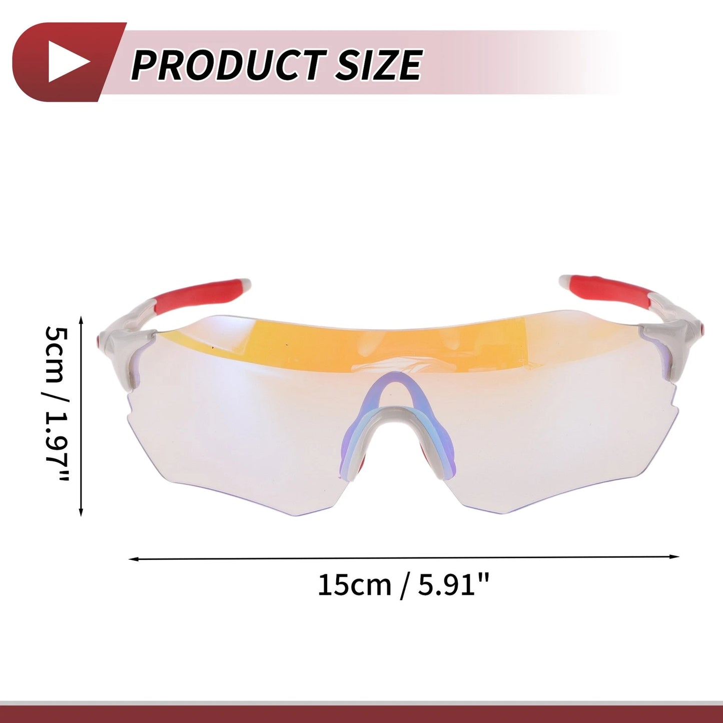 Set of 1 Motorcycle Riding Goggles for Various Models (Light Blue Lens)