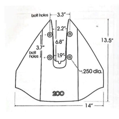 HydroFoil Stabilizer for Outboard Lower Unit (8-40HP)